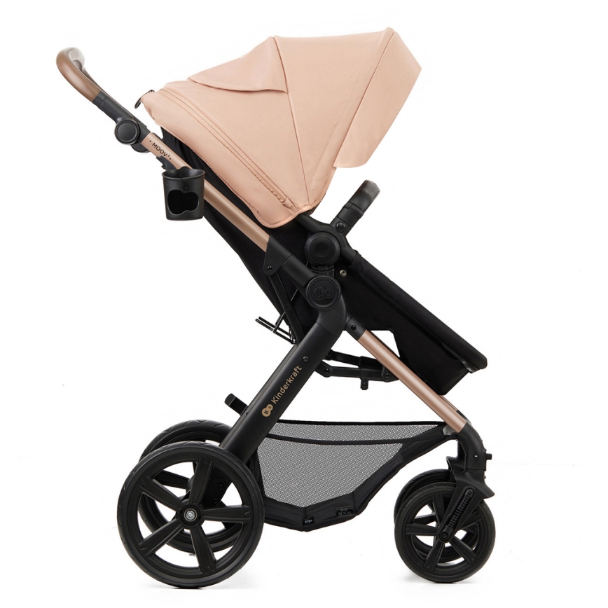 KINDERKRAFT - Poussette combinée 3en1 MOOV 2 Sand beige + siège auto MINK PRO