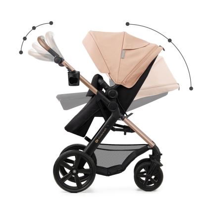 KINDERKRAFT - Poussette combinée 3en1 MOOV 2 Sand beige + siège auto MINK PRO