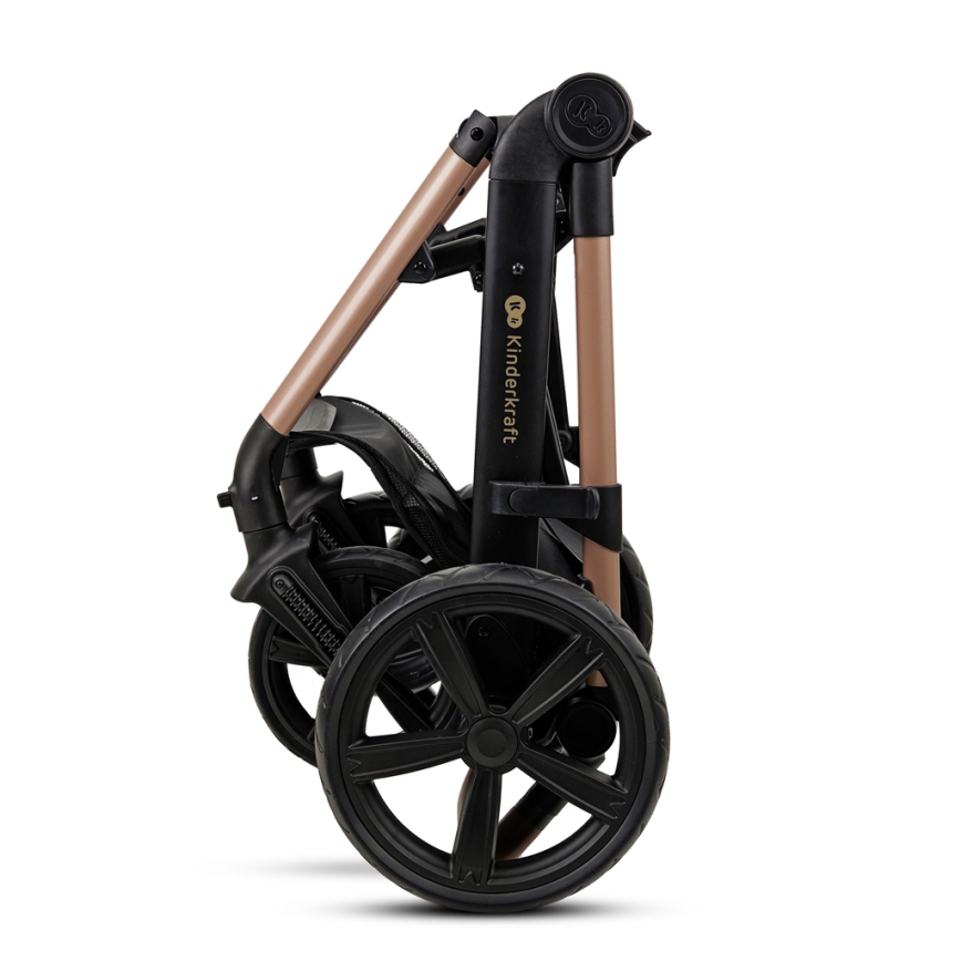 KINDERKRAFT - Poussette combinée 3en1 MOOV 2 Sand beige + siège auto MINK PRO