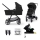 KINDERKRAFT - Poussette combinée 4v1 NEWLY Classic noir + siège auto MINK PRO avec base ISOFIX