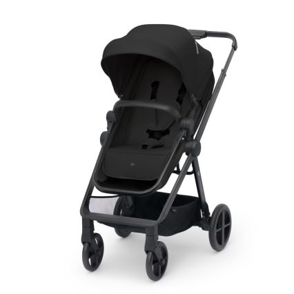 KINDERKRAFT - Poussette combinée 4v1 NEWLY Classic noir + siège auto MINK PRO avec base ISOFIX
