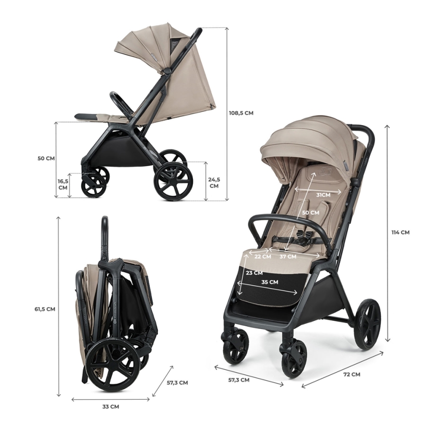 KINDERKRAFT - Poussette LOOM beige