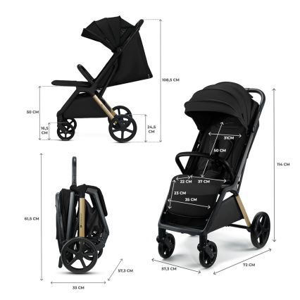 KINDERKRAFT - Poussette LOOM noir