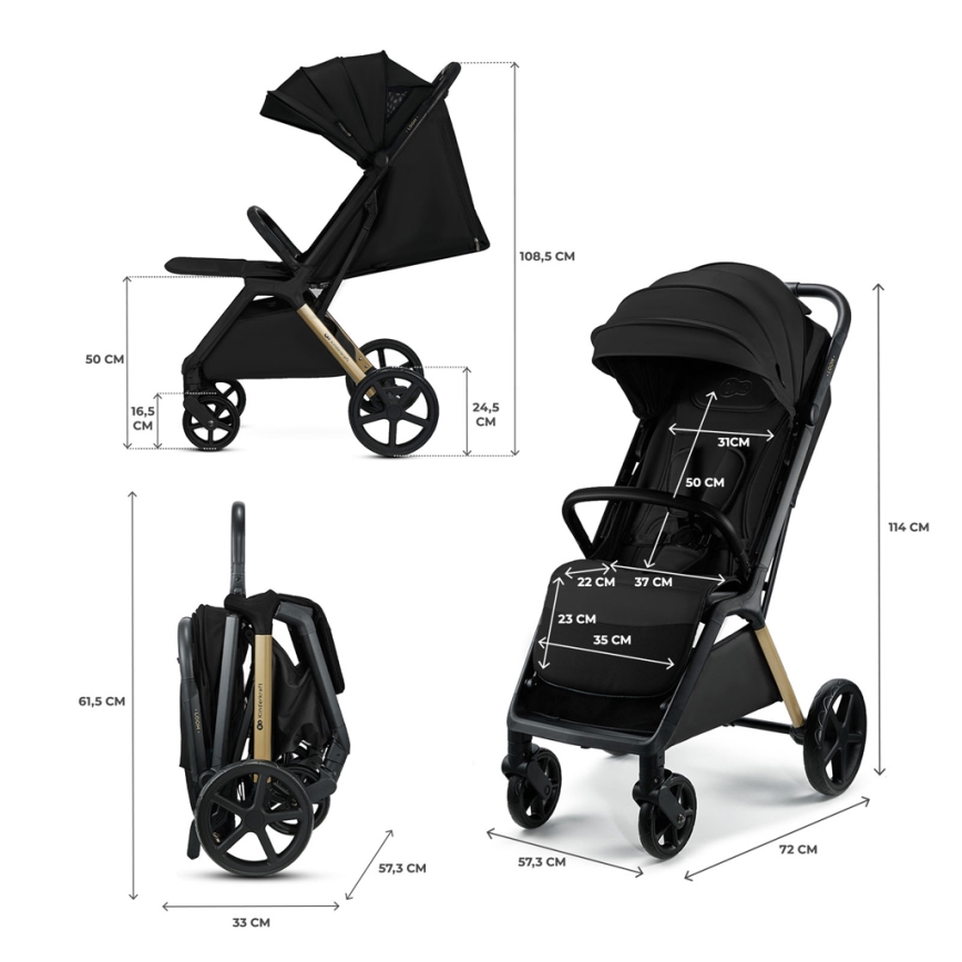 KINDERKRAFT - Poussette LOOM noir