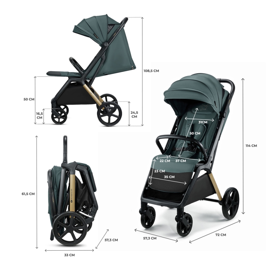 KINDERKRAFT - Poussette LOOM vert
