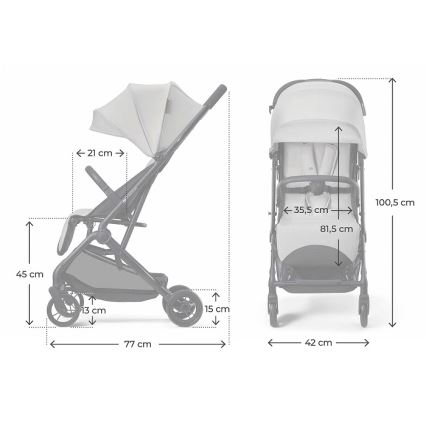 KINDERKRAFT - Poussette sportive INDY 3 Gris Urbain