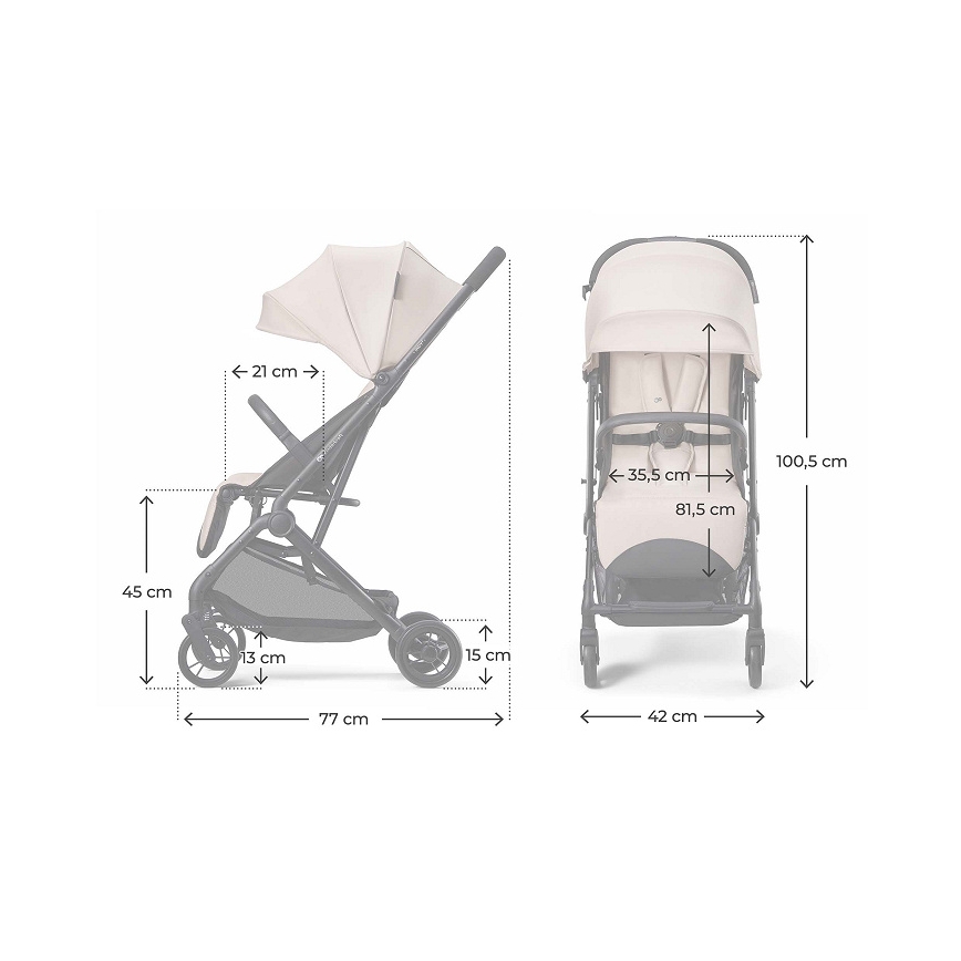 KINDERKRAFT - Poussette sportive INDY 3 Misty Beige