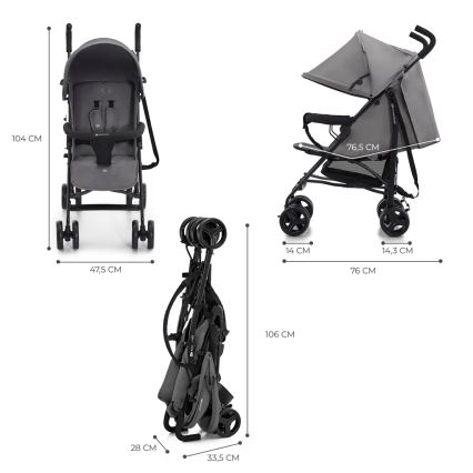 KINDERKRAFT - Poussette TIK Stone gris