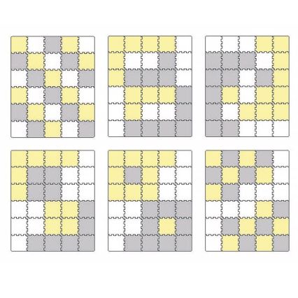 KINDERKRAFT - Puzzle en mousse LUNO 30pcs gris/jaune