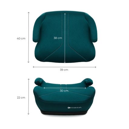 KINDERKRAFT - Réhausseur auto I-BOOST 2 125–150 cm turquoise