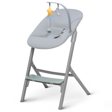 KINDERKRAFT SELECT - Chaise haute 3 en 1 pour enfant LIVY Premium Olive green + transat CALMEE
