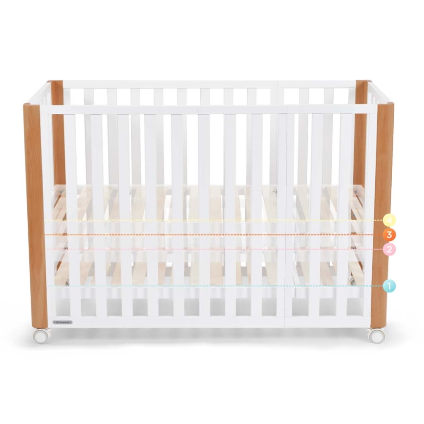 KINDERKRAFT SELECT - Lit bébé 4 en 1 KOYA Premium hêtre/pin