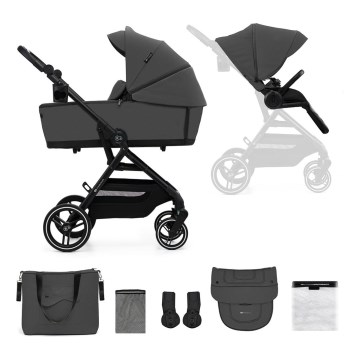 KINDERKRAFT SELECT - Poussette combinée 2en1 YOXI Moonlight gris