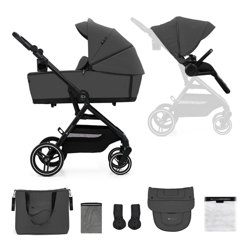 KINDERKRAFT SELECT - Poussette combinée 2en1 YOXI Moonlight gris