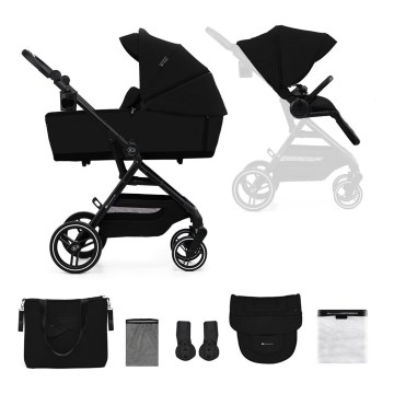 KINDERKRAFT SELECT - Poussette combinée 2en1 YOXI Pure noir
