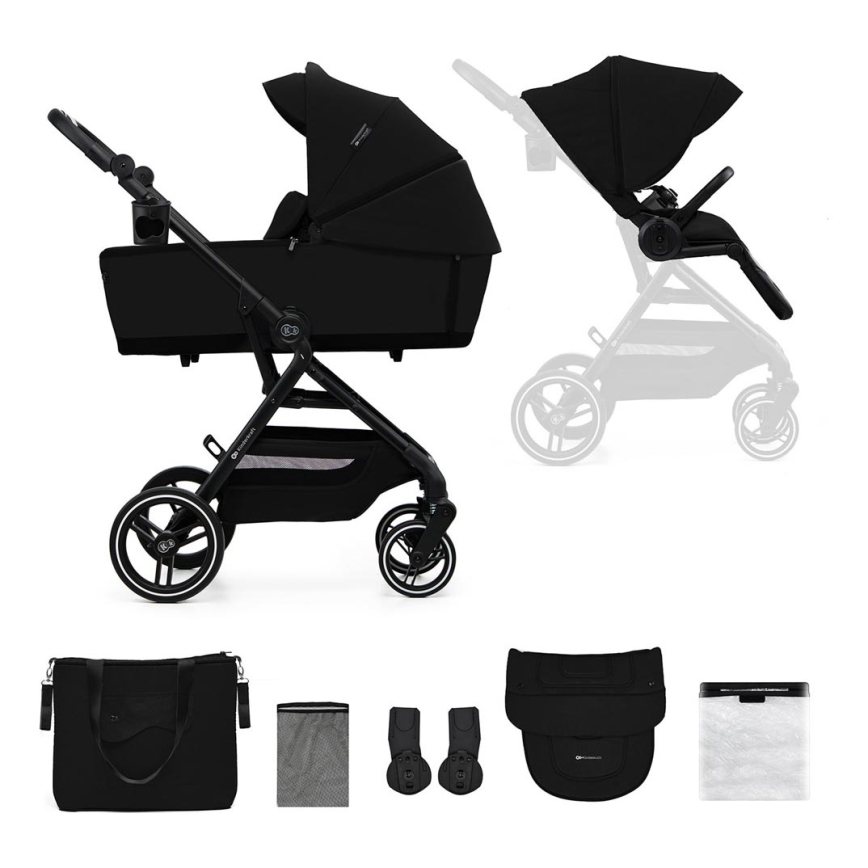 KINDERKRAFT SELECT - Poussette combinée 2en1 YOXI Pure noir