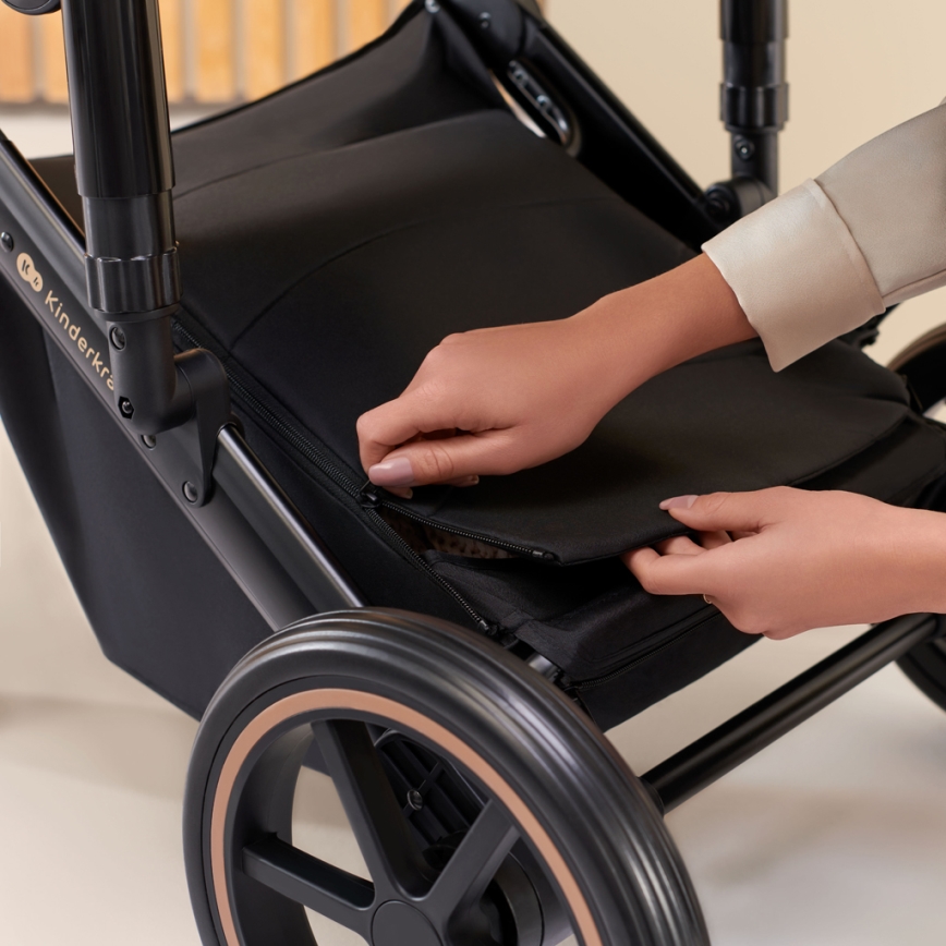 KINDERKRAFT SELECT - Poussette combinée 3en1 PRIME 2 Premium Dark vert + siège auto