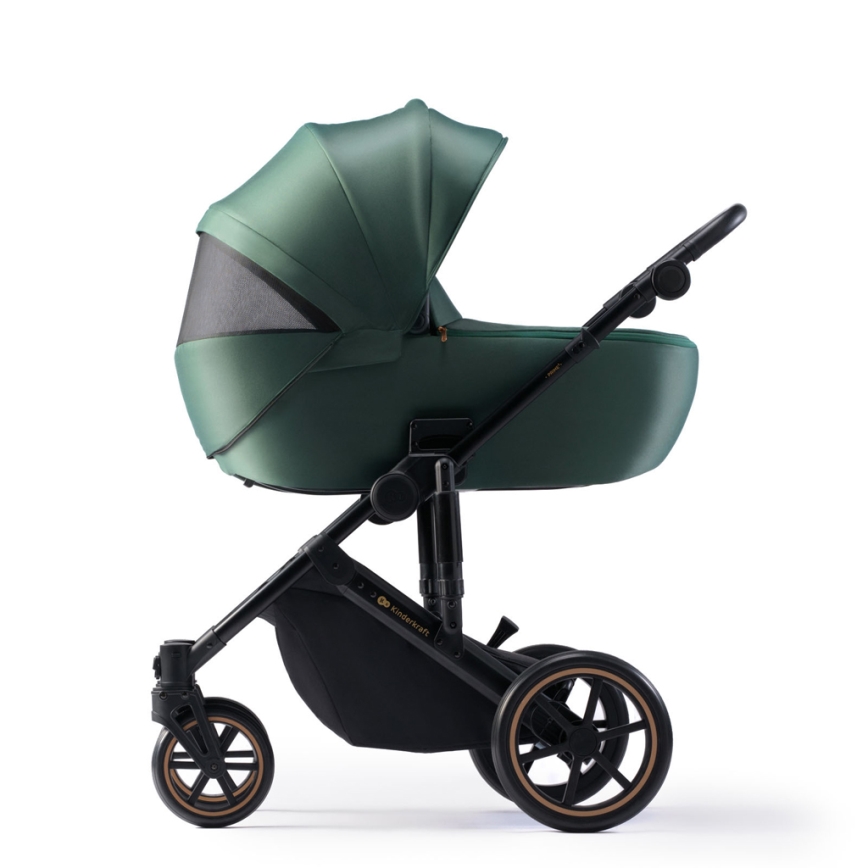 KINDERKRAFT SELECT - Poussette combinée 3en1 PRIME 2 Premium Dark vert + siège auto