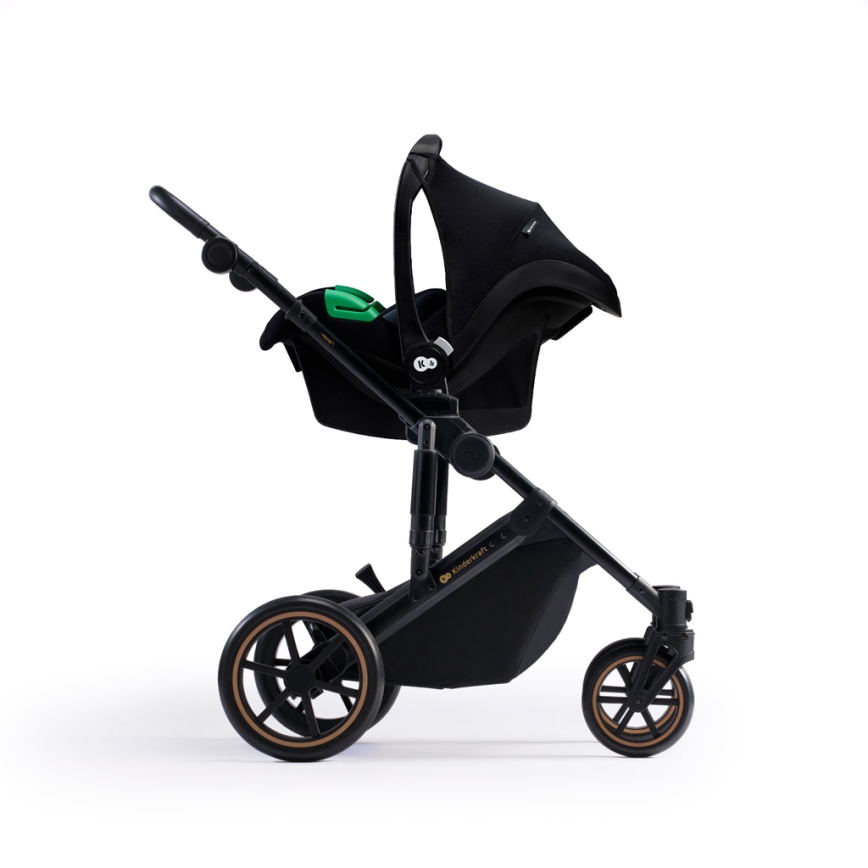 KINDERKRAFT SELECT - Poussette combinée 3en1 PRIME 2 Premium Dark vert + siège auto