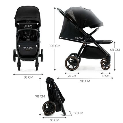 KINDERKRAFT SELECT - Poussette MITZY Ink noir