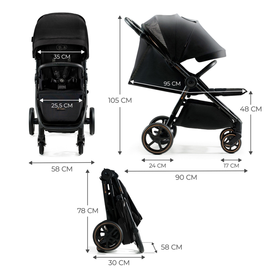 KINDERKRAFT SELECT - Poussette MITZY Ink noir