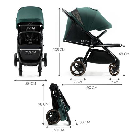 KINDERKRAFT SELECT - Poussette MITZY Jade vert