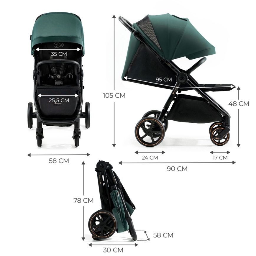 KINDERKRAFT SELECT - Poussette MITZY Jade vert