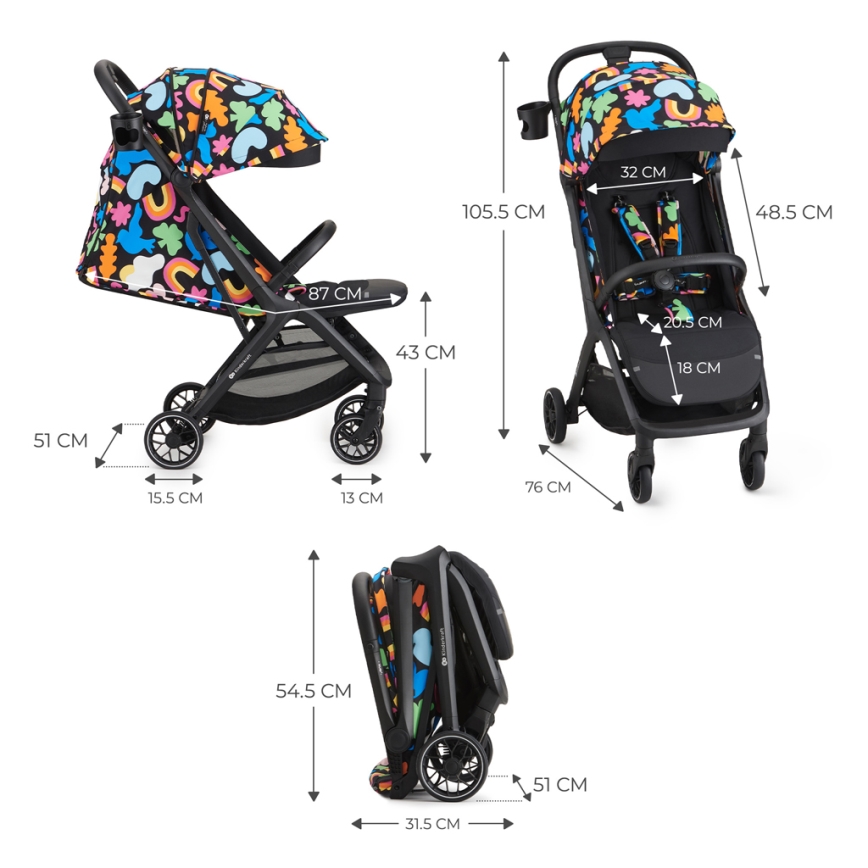 KINDERKRAFT SELECT - Poussette NUBI 2 Happy shapes