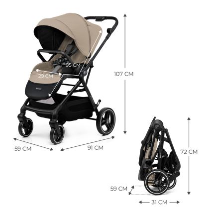 KINDERKRAFT SELECT - Poussette sportive YOXI Sable beige