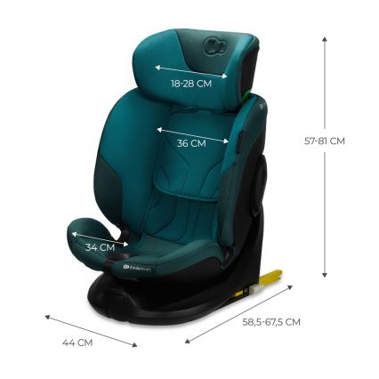 KINDERKRAFT SELECT - Siège-auto avec base pivotante I-FIX (40-150 cm) bleu Harbor