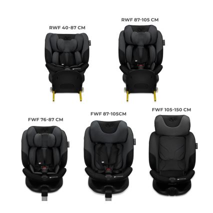 KINDERKRAFT SELECT - Siège-auto I-FIX (40-150 cm) Noir graphite