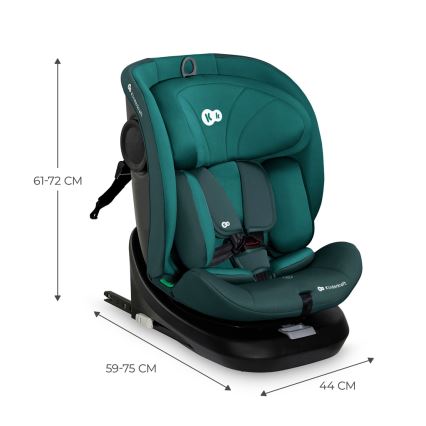 KINDERKRAFT - Siège-auto avec base pivotante I-GROW i-Size 40-150 cm turquoise