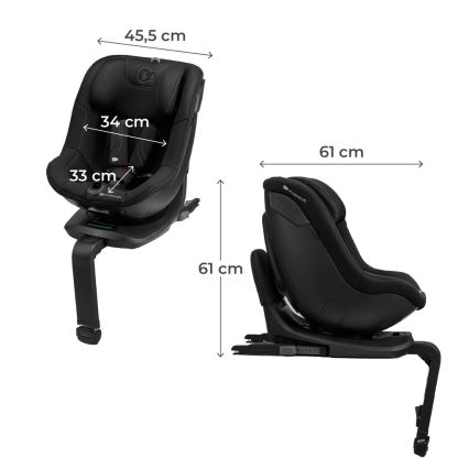 KINDERKRAFT - Siège auto avec base rotative I-GUARD PRO i-Size 61-105 cm noir