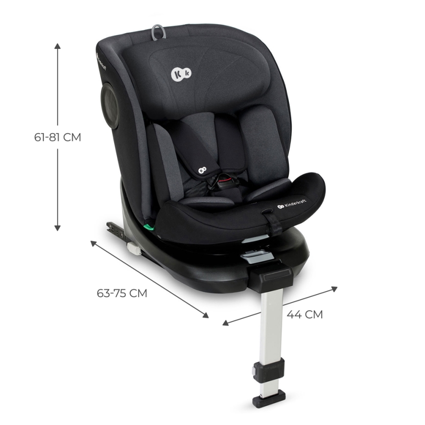 KINDERKRAFT - Siège auto I-360 i-Taille (40-150 cm) noir
