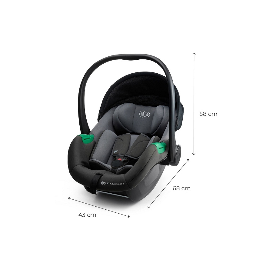 KINDERKRAFT - Siège-auto MINK PRO 2 40-87 cm (0-13 kg) gris