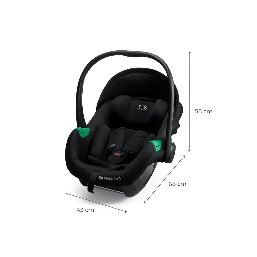 KINDERKRAFT - Siège-auto MINK PRO 2 40-87 cm (0-13 kg) noir