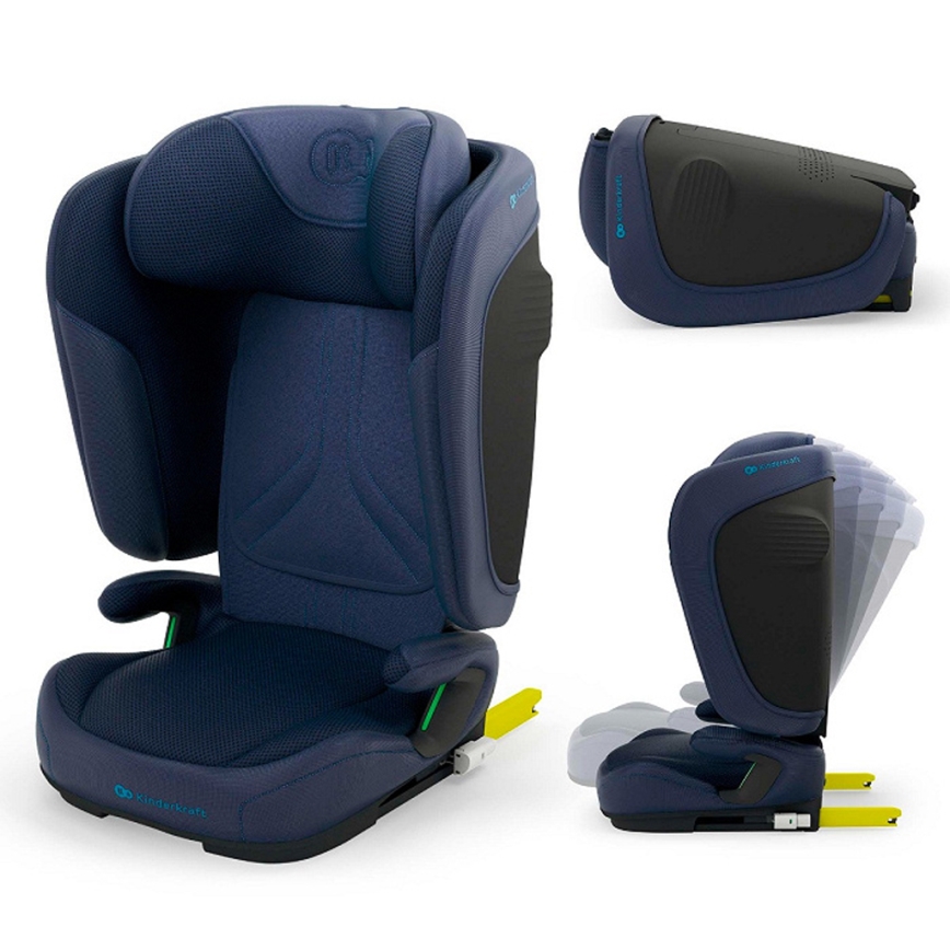 KINDERKRAFT - Siège-auto pliable UNITY 2 i-Size 100-150 cm bleu foncé
