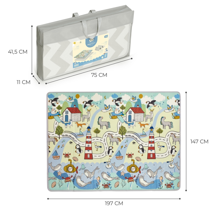 KINDERKRAFT - Tapis de jeu MATTY 2 pour enfants