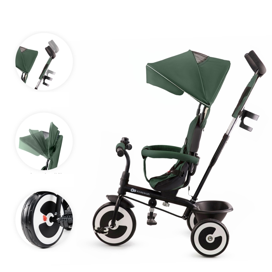 KINDERKRAFT - Tricycle enfant ASTON Mystic vert