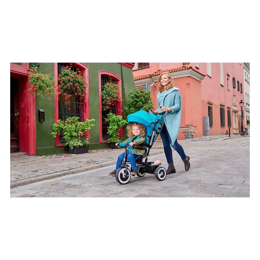 KINDERKRAFT - Tricycle pour enfant ASTON turquoise
