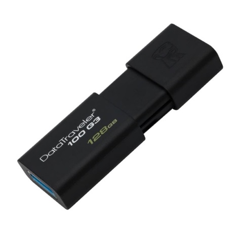 Kingston - Clef USB DATATRAVELER 100 G3 USB 3.0 128GB noire