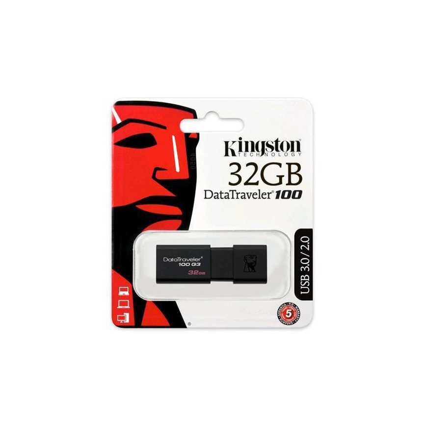 Kingston - Clef USB DATATRAVELER 100 G3 USB 3.0 32GB noir