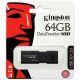Kingston - Clef USB DATATRAVELER 100 G3 USB 3.0 64GB noire