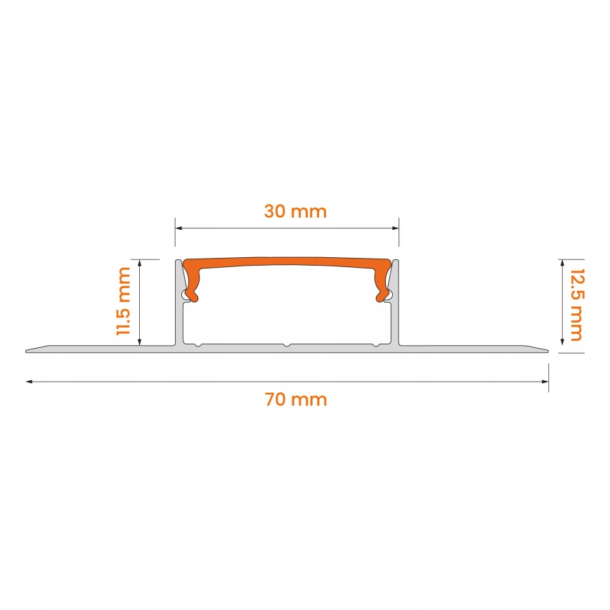 ENSEMBLE 1x ruban LED FLEX avec détecteur de mouvement, 3,6 W, alimentation 4×AA, 2 m + 2× profil d'encastrement 1 m, argenté/blanc