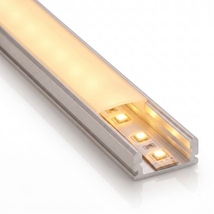 SADA 1x ruban LED MYLIVING LIGHTSTRIP LED/22W/230V 5 m + 5x profil à encastrer 1 m argenté/blanc