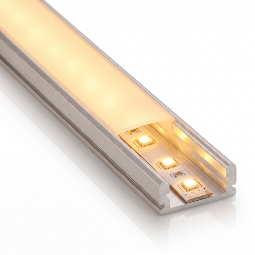 SADA 1x ruban LED MYLIVING LIGHTSTRIP LED/22W/230V 5 m + 5x profil à encastrer 1 m argenté/blanc