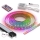 KIT 1x ruban LED RGBW dimmable DIGITAL LED/16,5W/230V 5 m + 5x profil encastrable 1 m noir/blanc + télécommande