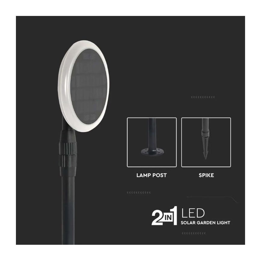 KIT 2x LED Lampe solaire réglable GARDEN LED/3W/5V 42-80 cm 3000K IP65