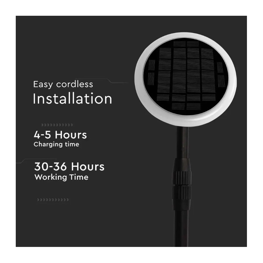 KIT 2x LED Lampe solaire réglable GARDEN LED/3W/5V 42-80 cm 3000K IP65
