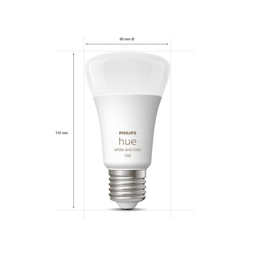 Pack de démarrage Philips Hue WHITE AND COLOR AMBIANCE 3xE27/9W 2000–6500 K + pont Hue et télécommande à variateur